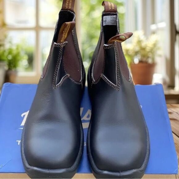BLUNDSTONE 172 Leather Safety Work Chelsea Boot Stout Brown AUS 10.5 US Men 11.5 - Picture 4 of 16